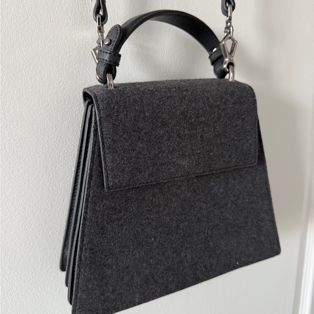 Charles & Keith Dark Gray Top-Handle Women’s Bag